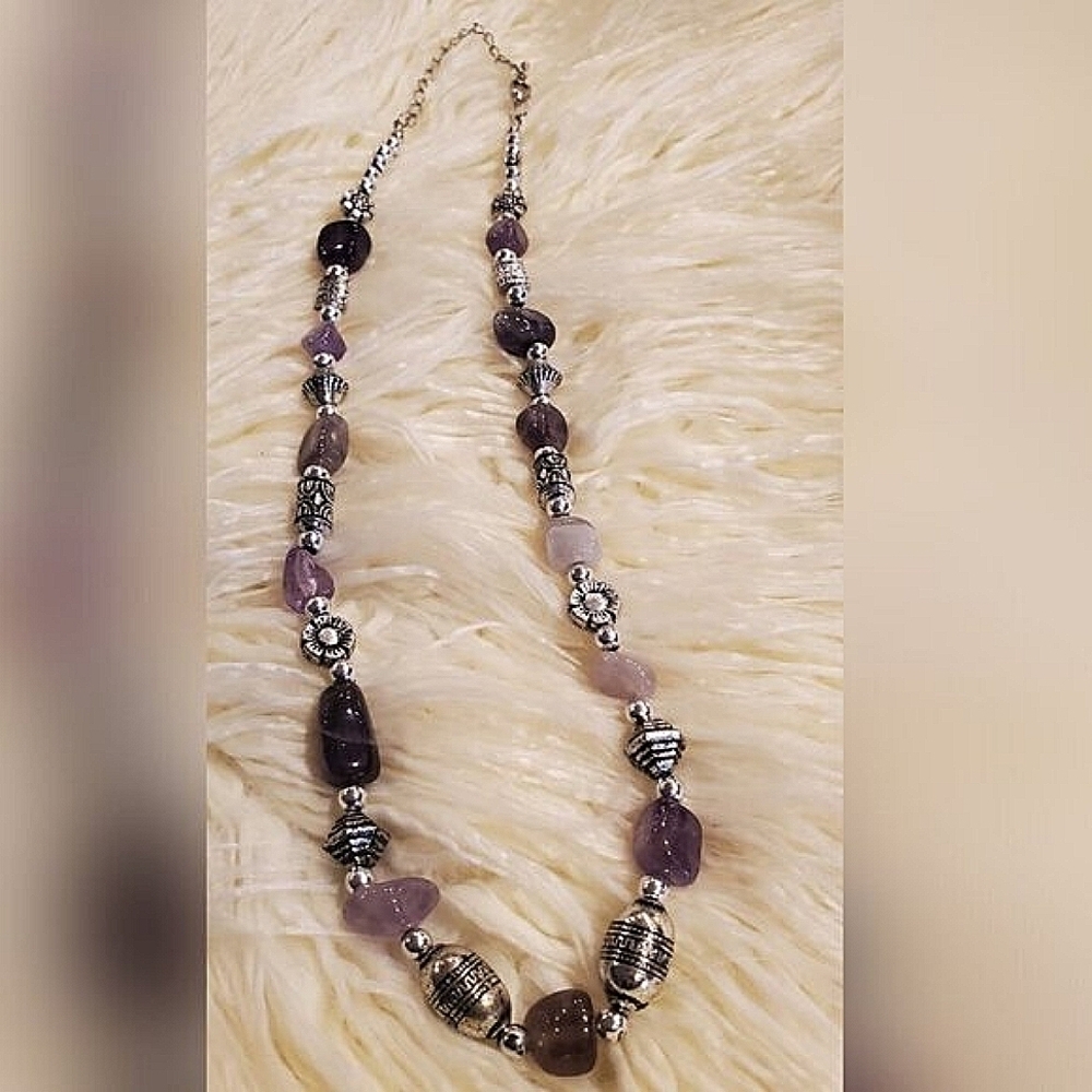 Multi-Gemstone Beaded Handmade Necklace. 🌴 - Picture 3 of 10